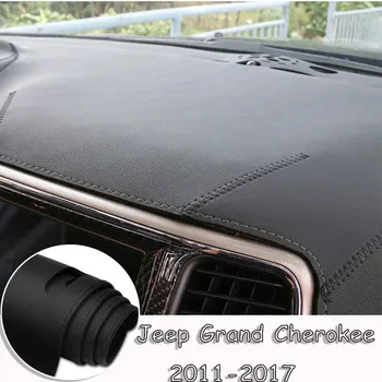 

Dashboard Cover Leather Dashmat Dashboard Cover Car Pad Dash Mat SunShade Carpet Cover For Jeep Grand Cherokee 2011-2017