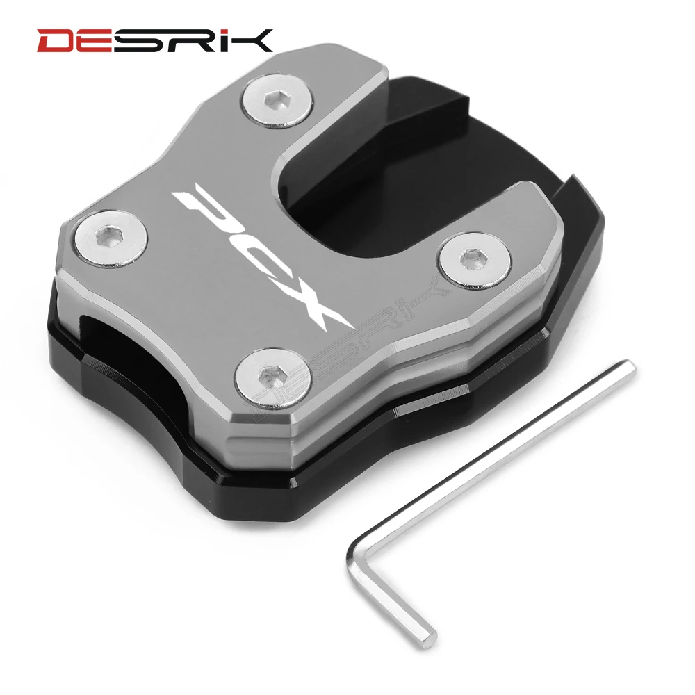 

CNC Aluminum Side stand extension Kickstand Plate Pad For HONDA PCX 125 PCX 150 PCX125 PCX150 2018 2019 Motorbike Accessories