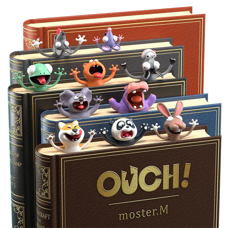 

3D Creative Stereo Bookmark Cute Cartoon Animal Marker Kawaii Cat Panda Bookmark Of Pages Kids Gifts School Stationery Supplies