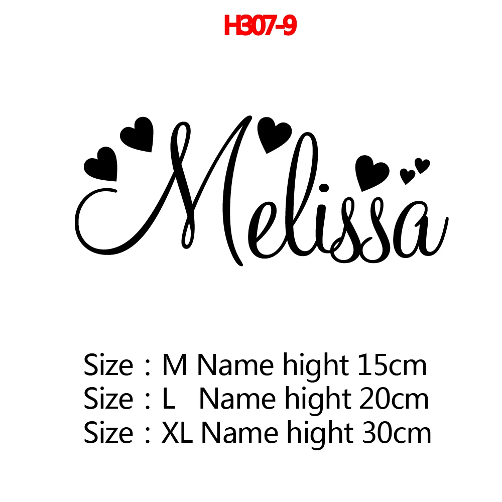 H307-9 Butterfly Custom Name Wall Sticker Self Adhesive Vinyl Heart Stars Wallpaper For Nursery Babys Room Bedroom Decoration Decals - Цвет: H307-9