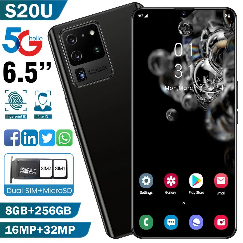 Смартфон глобальная версия S20U 6 7 дюйма Snapdragon 855 четыре задних камеры