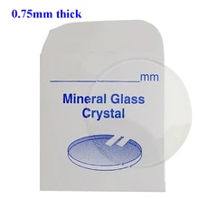 1 набор Высокое качество 0,75 мм толстое полированное КРУГЛОЕ ПЛОСКОЕ минеральное стекло для замены часов