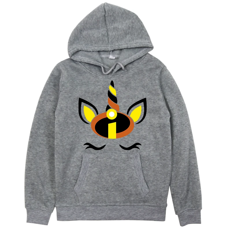 Hoodies 18 Для малышей, для маленьких мальчиков Модная одежда для девочек Единорог супергероя из двух предметов: толстовка с капюшоном и рисунком котенка для детей с длинным рукавом Толстовка пуловер Топы теплая одежда - Цвет: Hoodies 18