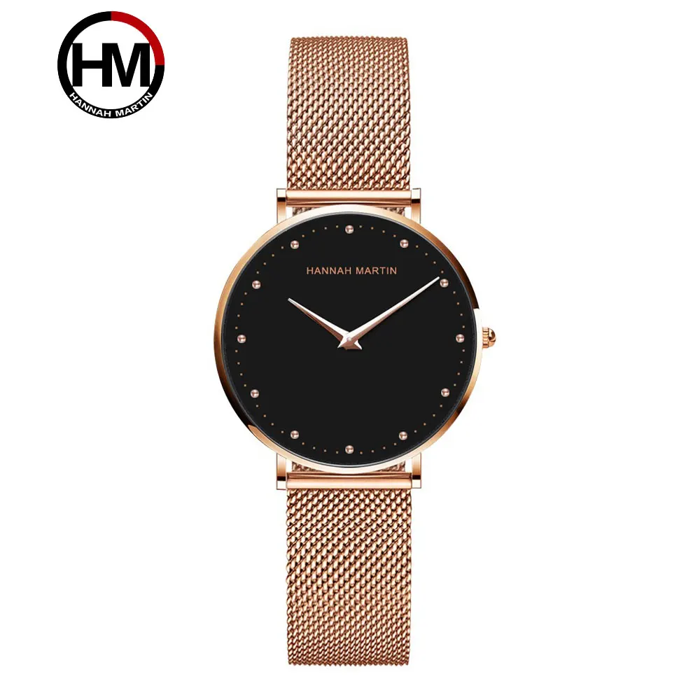 

Hannah Martin Rose Gold Watch Women Quartz Watches Female Wrist Watch Girl Clock Ladies Top Brand Luxury Watch Relogio Feminino