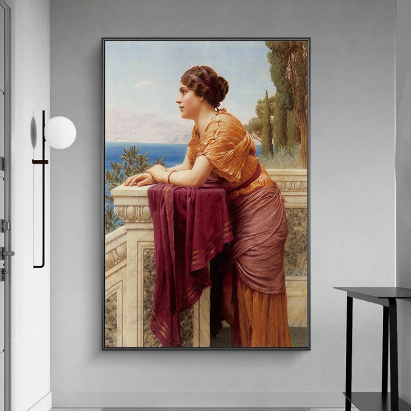 John William Godward Paintings of Women Printed on Canvas