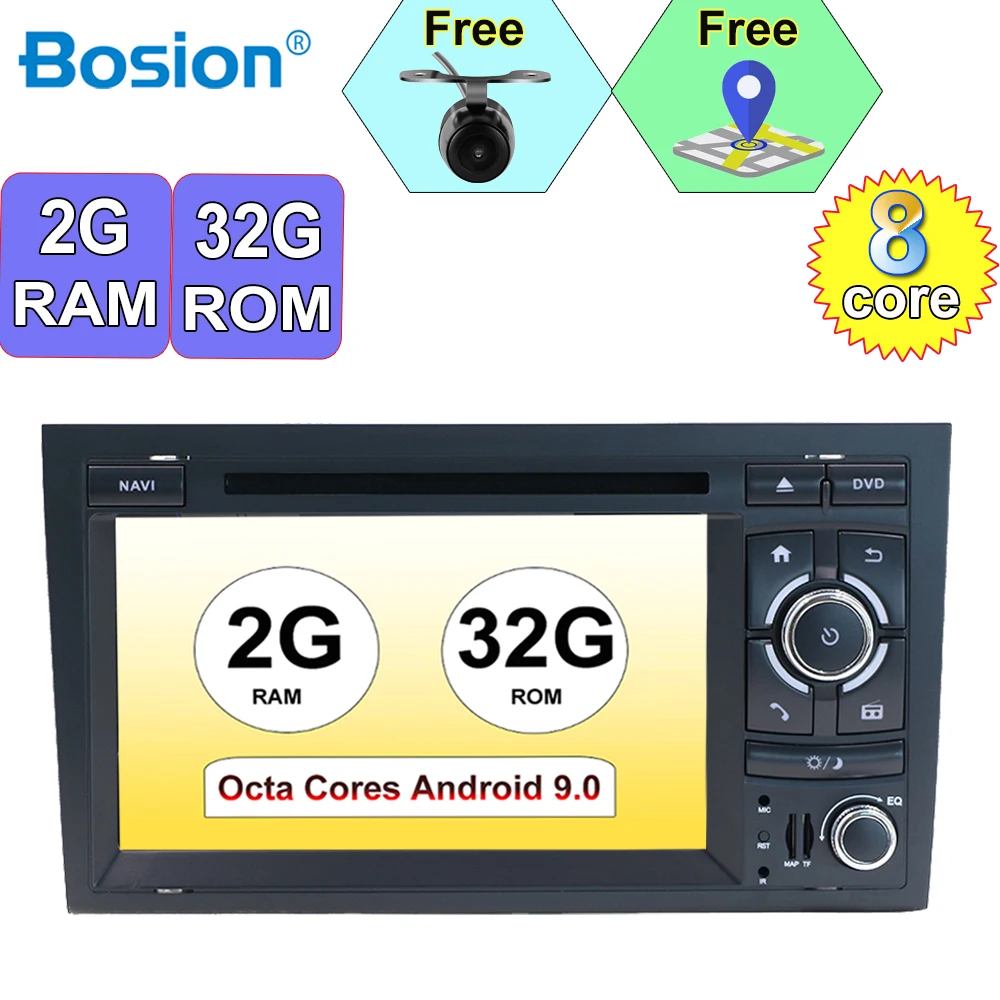Excellent Octa CoreCar Multimedia DVD 2Din Android 9.0 Autoradio for Audi A4 2003-2011 GPS Navigation Rear View Camera Support OBD DAB 4G 0 Excellent Octa CoreCar Multimedia DVD 2Din Android 9.0 Autoradio for Audi A4 2003-2011 GPS Navigation Rear View Camera Support OBD DAB 4G 0