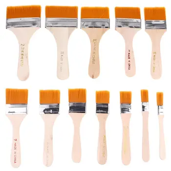 

12pcs/set Nylon Painting Brushes Multifunctional Barbecue Brushes Chip Brushes for Paint Touchups Painters BBQ