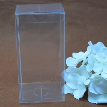 

40Pcs Rectangle Plastic Packing Box Transparent PVC Gift Boxes Cosmetic/Crafts Display Box Clear Present Wrapping Box 5 sizes