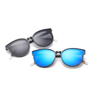 

Fashion Women Color PC frame Cat Eye Sun glasses Elegant Oversized Sunglasses UV400