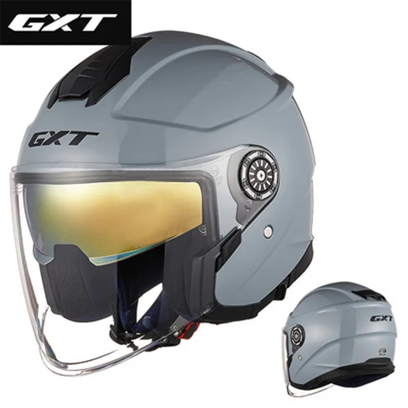 Мотоциклетный шлем GXT Casco винтажный с открытым лицом для мотокросса двойными
