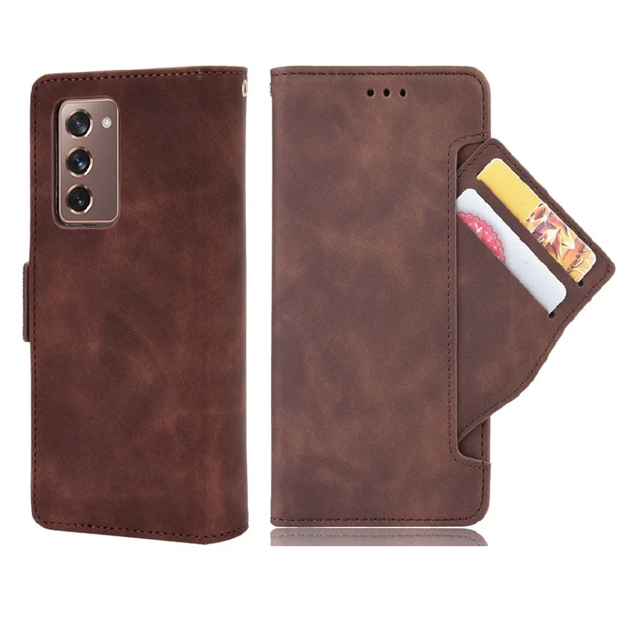 

Luxury Case for Samsung Galaxy Z Fold2 5G Cover Vintage Leather Wallet Case Card Slot Shockproof Case for Galaxy Z Fold 2