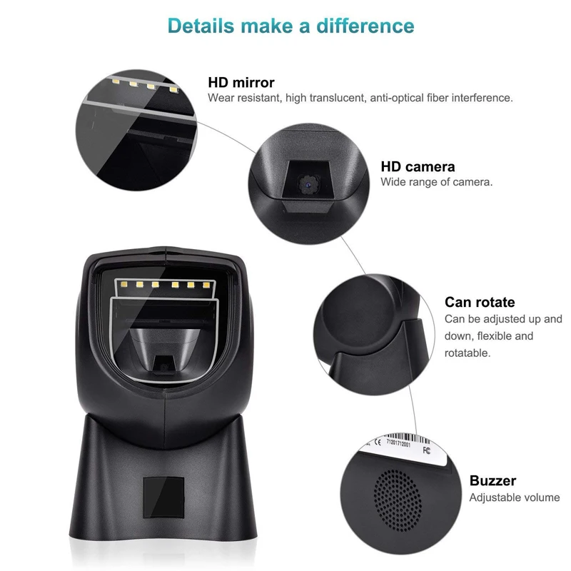 ISSYZONEPOS 1D 2D QR Hands Free сканер штрих-кода USB сканер штрих-кода с красным CCD(прицеливание)/белый светодиодный Высокоскоростной сканер