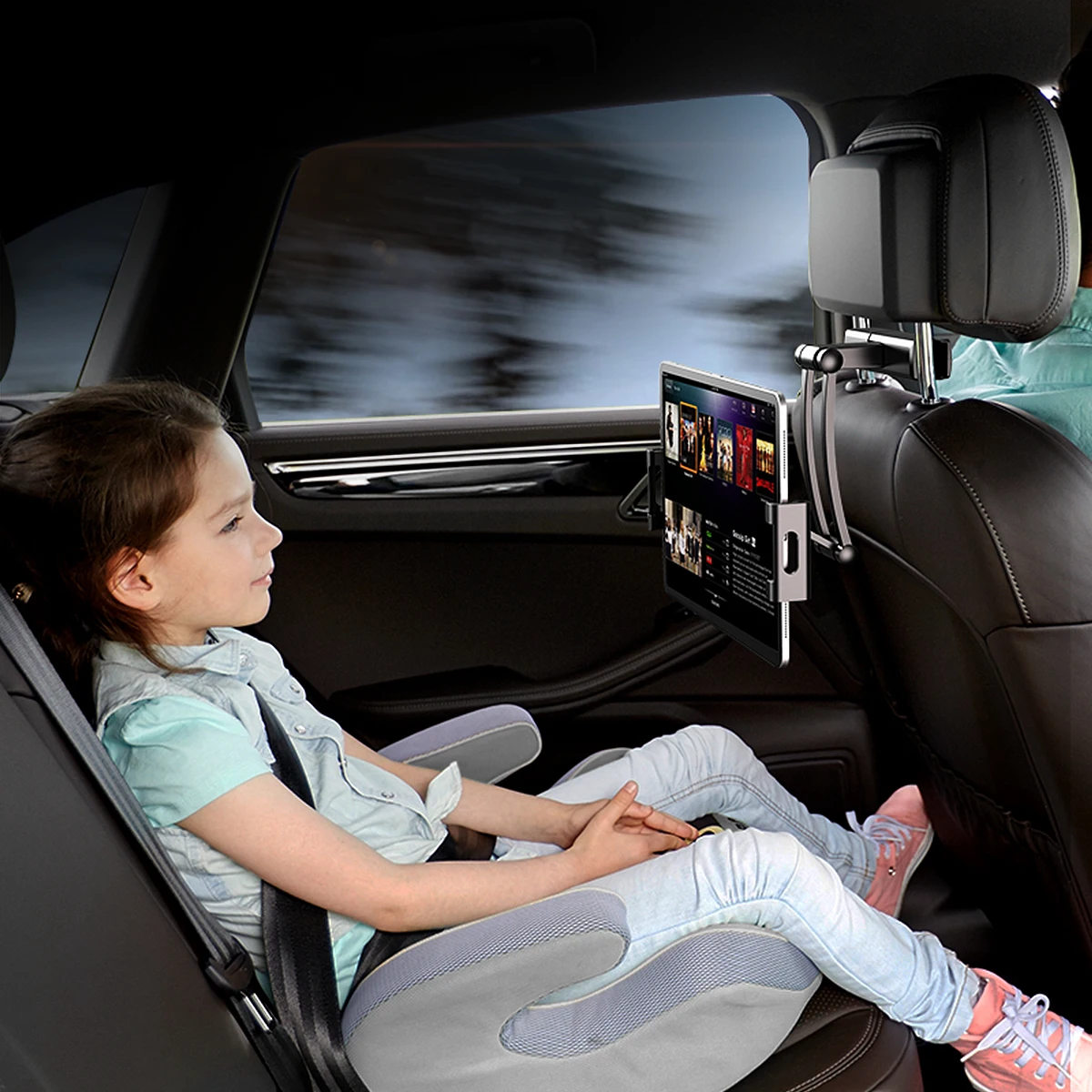 Автомобильный держатель для телефона ROCK, крепление для iPad Mini Pro, планшетов, телефонов, кронштейн на заднее сиденье, универсальный автомобильный держатель на заднее сиденье, подставка для iPhone
