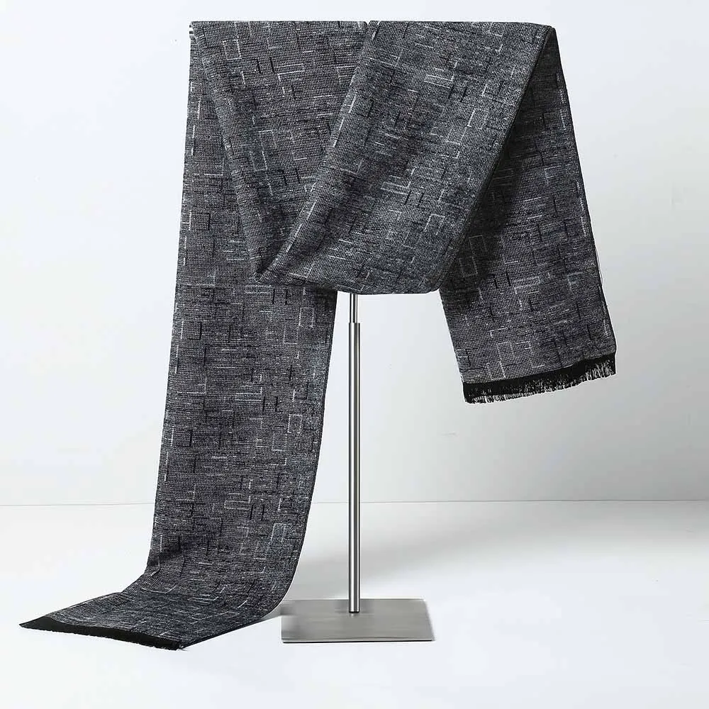 Бренд Yilian Повседневный мягкий мужской шарф высокого качества индивидуальный Стандартный тканый деловой длинный модный шарф