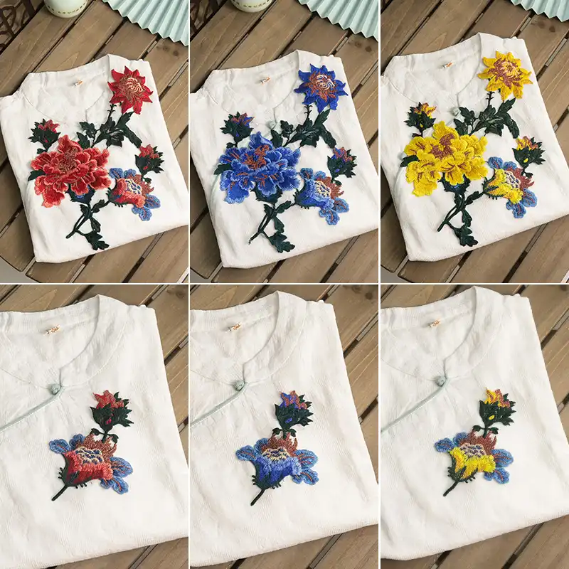 2020new Patch Per Ricamo Fiore 3d Per Abito Cheongsam Materiali Fatti A Mano Fai Da Te Decorazione Di Cerimonia Nuziale Accessori Per Cucire Patch Toppe Aliexpress