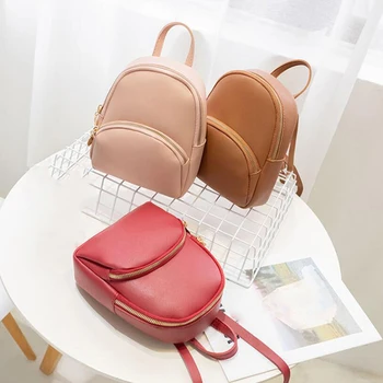 

Retro Small Backpacks Women 2020 Fashion Multi-function Mini Backpack Female Shoulder Bags Crossbody Pouch For Teenage Girls Sac