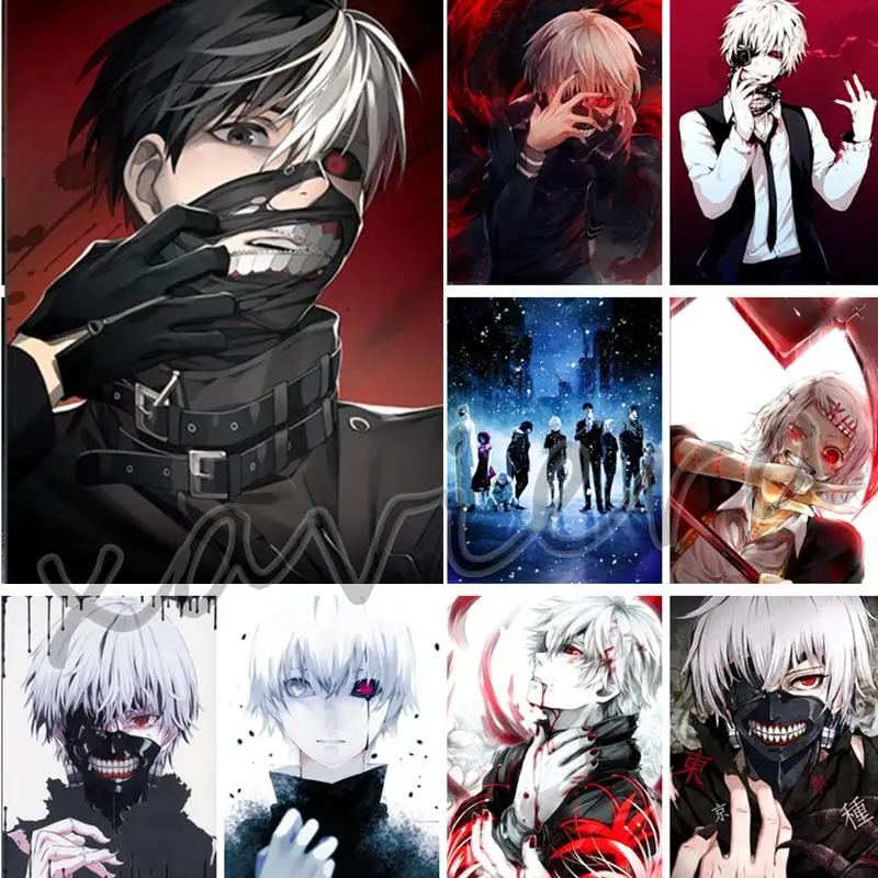 

Tokyo Ghoul Diamond Painting 5D Diy Anime Kaneki Ken Embroidery Mosaic Cross Stitch Kits Cartoon Picture of Rhinestones Crafts
