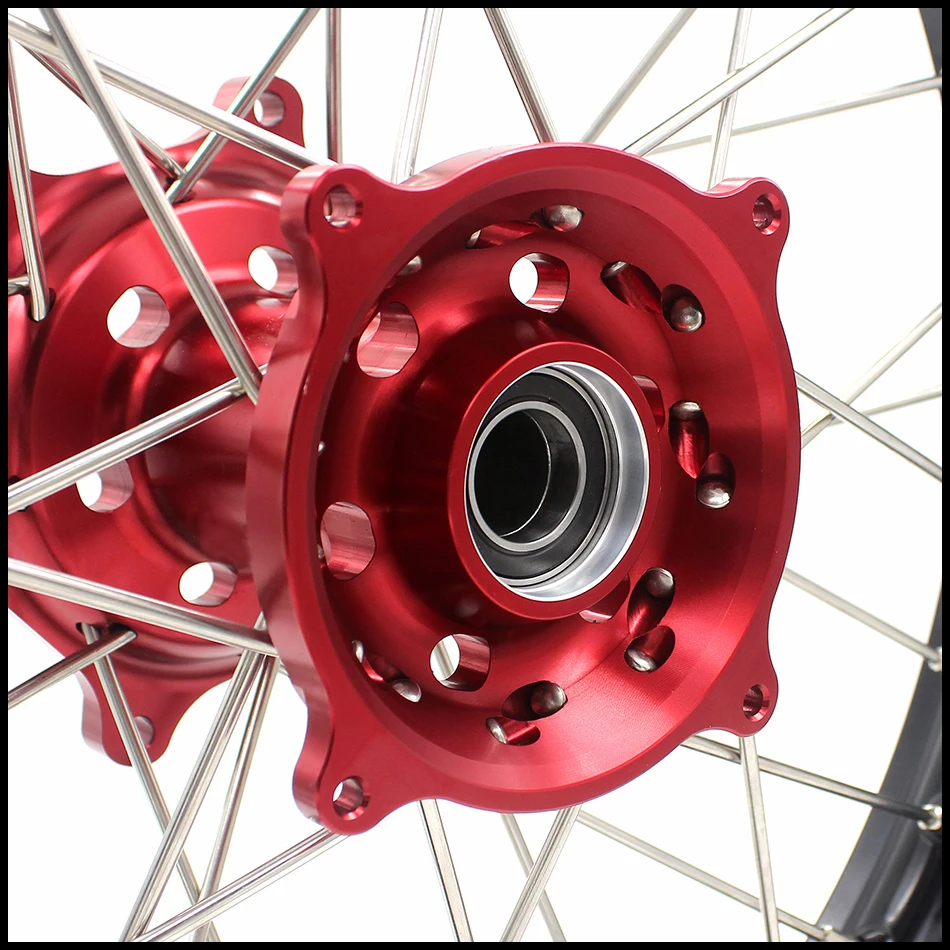 21/18 комплект колес для HONDA CRF250L 2013 2016 Red CNC Ободы ступиц|Колеса| |