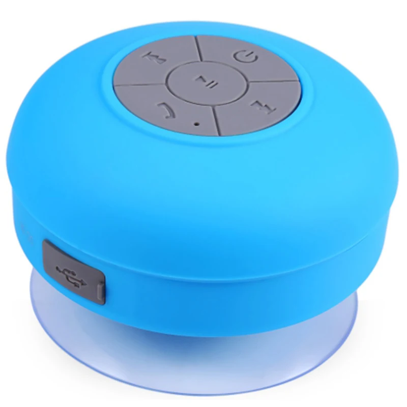 Blue Портативный мини Bluetooth Динамик Hands Free водонепроницаемые беспроводные динамики для ванной комнаты Душ сабвуфер музыка громкий динамик - Цвет: Blue