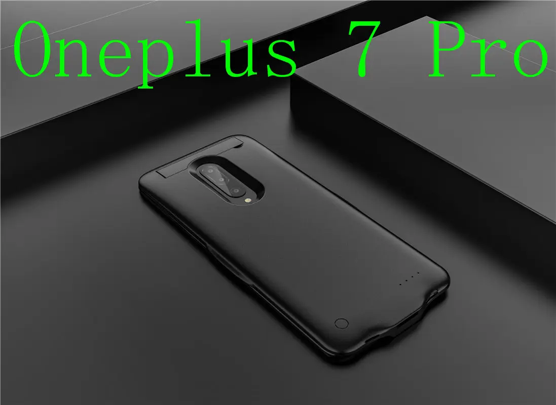 Чехол для телефона Oneplus 7 7 Pro 5000 мАч тонкая батарея зарядное устройство чехол для Oneplus 6 6T 1+ 7 резервная батарея зарядное устройство чехол для зарядки - Цвет: Oneplus 7 Pro-Black