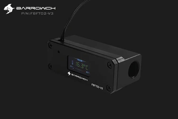 Динамический цветной экран OLED цифровой дисплей измеритель температуры воды, система охлаждения воды двойной G1/4''thermfbft02-v3 курган