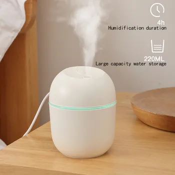 

Electric Humidifier Essential Aroma Oil Diffuser Ultrasonic Air Humidifier USB Mini Mist Maker LED Light for Bedroom Home