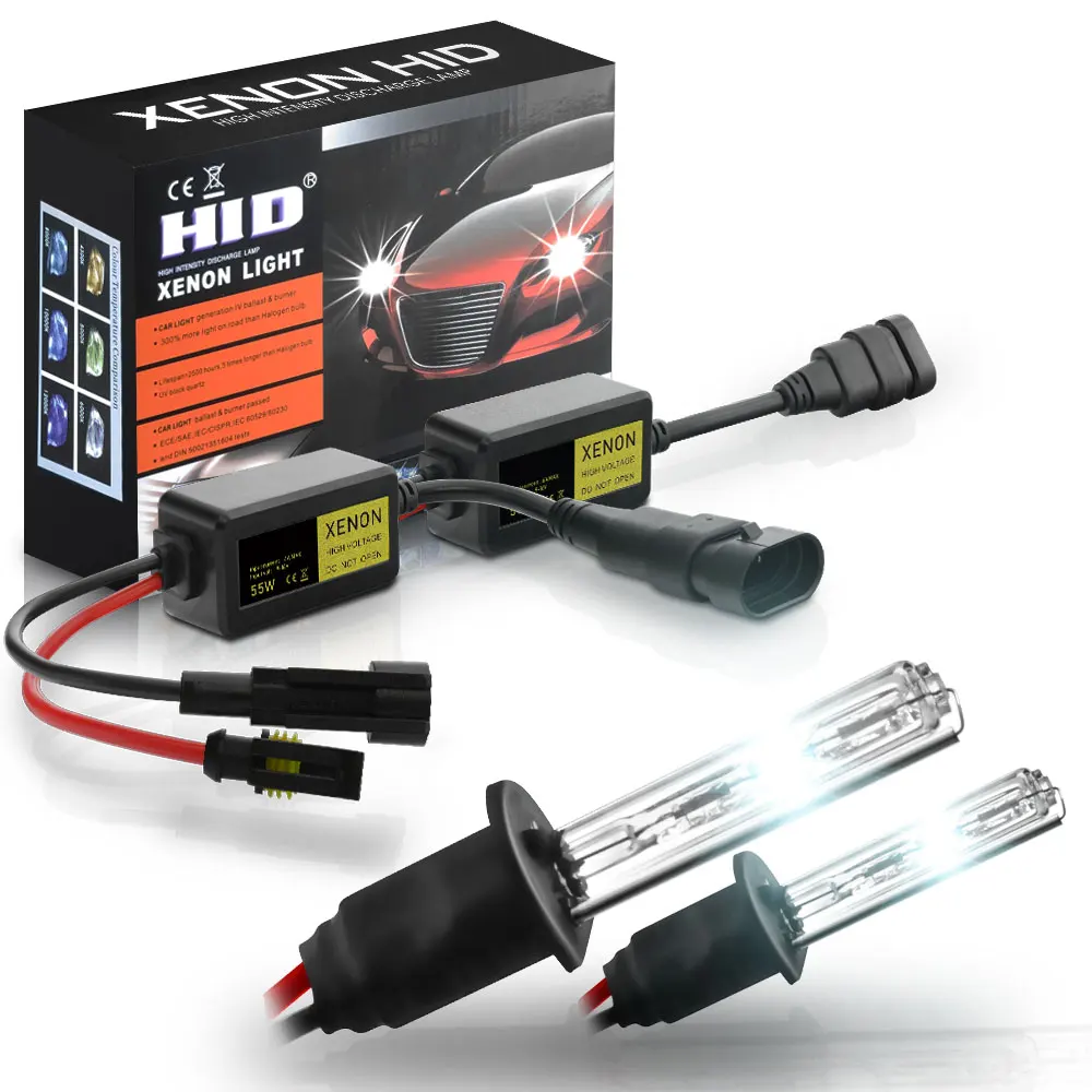 Пара Мини балласт HID комплект 55Вт HID светильник шарик 9-16V H1 H3 H4 H7 H8 H9 H10 H11 9006 HB3 9012 880 6000k автомобильные ксеноновые лампы головного светильник