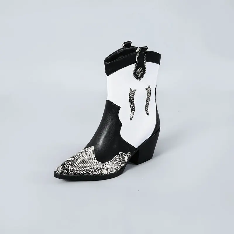Женские ковбойские ботинки с острым носком в западном стиле; ботильоны «Челси»; женские ковбойские ботинки «казаки»; женская обувь на танкетке; Botas Mujer