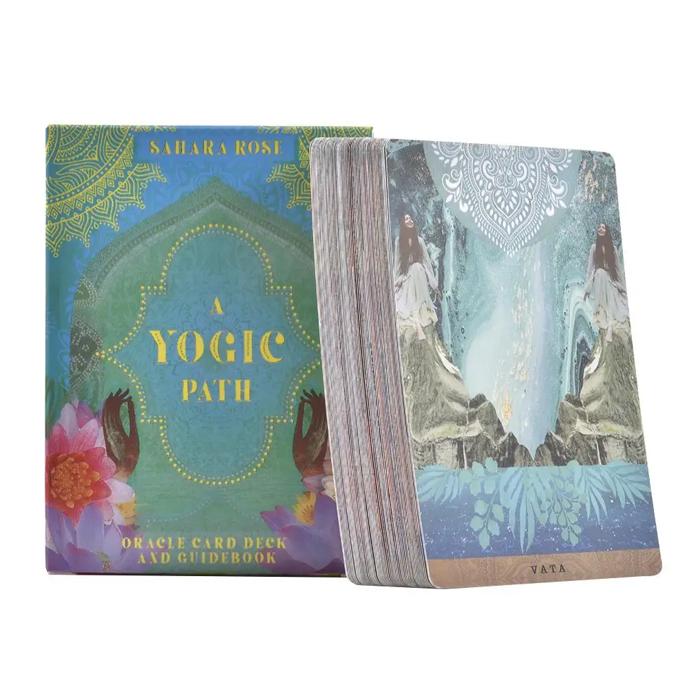 

54Pcs A Yogic Path Oracle Deck and Guidebook English Board Games Card Family Party Entertainment Tarot Cards Oracle