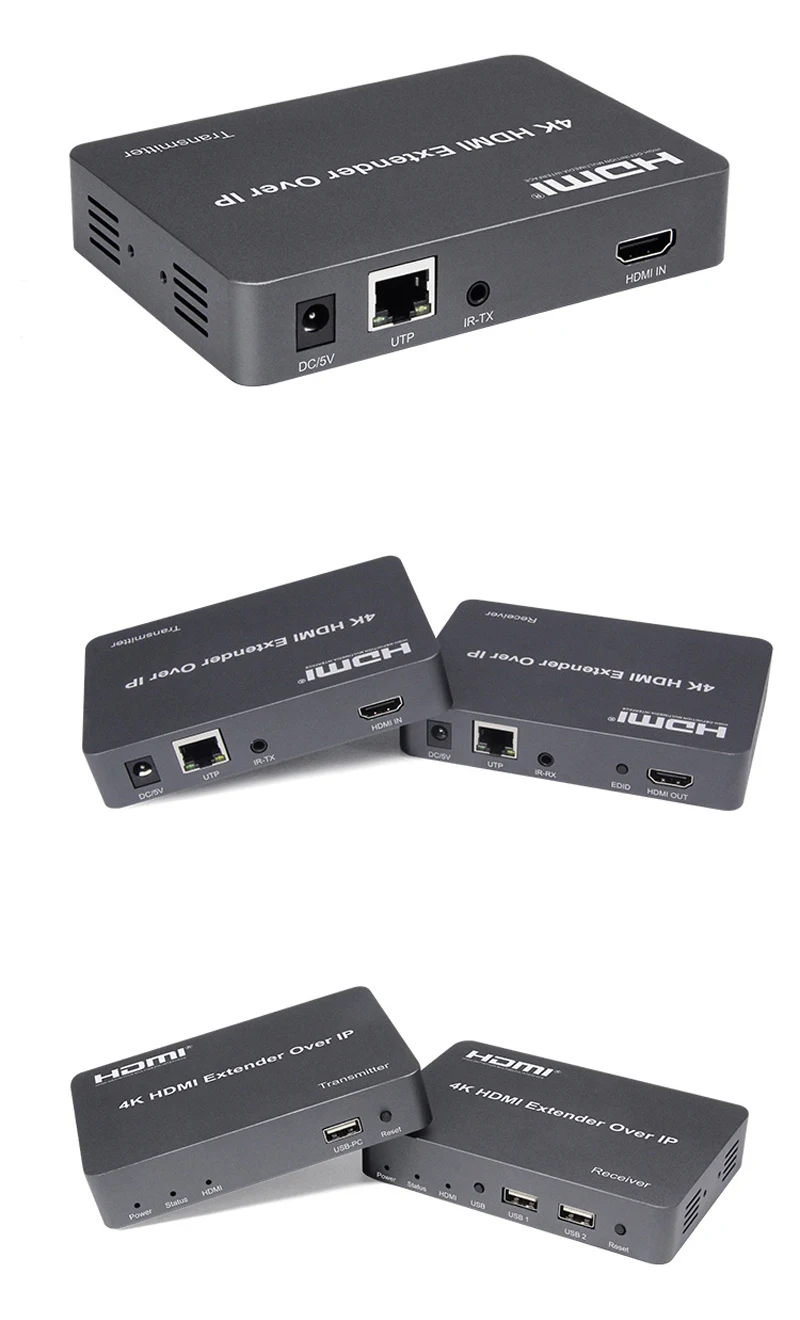 150M 4K HDMI удлинитель по IP KVM RJ45 Cat5E Cat6 Ethernet кабель Поддержка USB мышь клавиатура расширение 1 передатчик 30 приемник