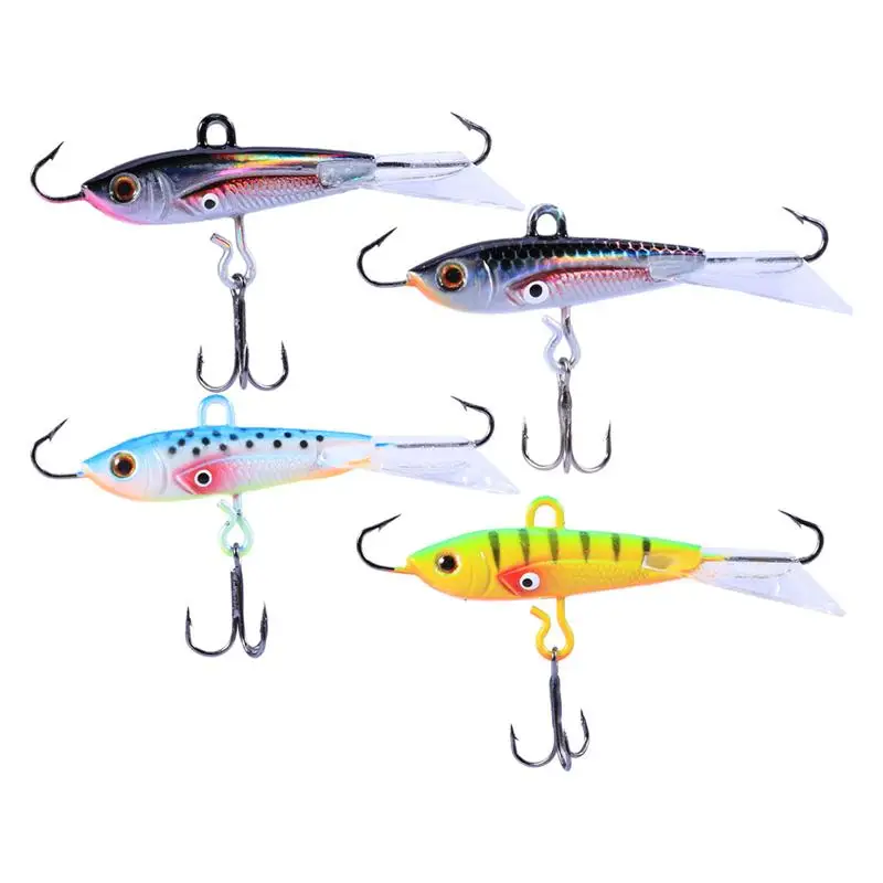 4 шт. рыболовная приманка искусственная пожизненная гибкая крючки приманки