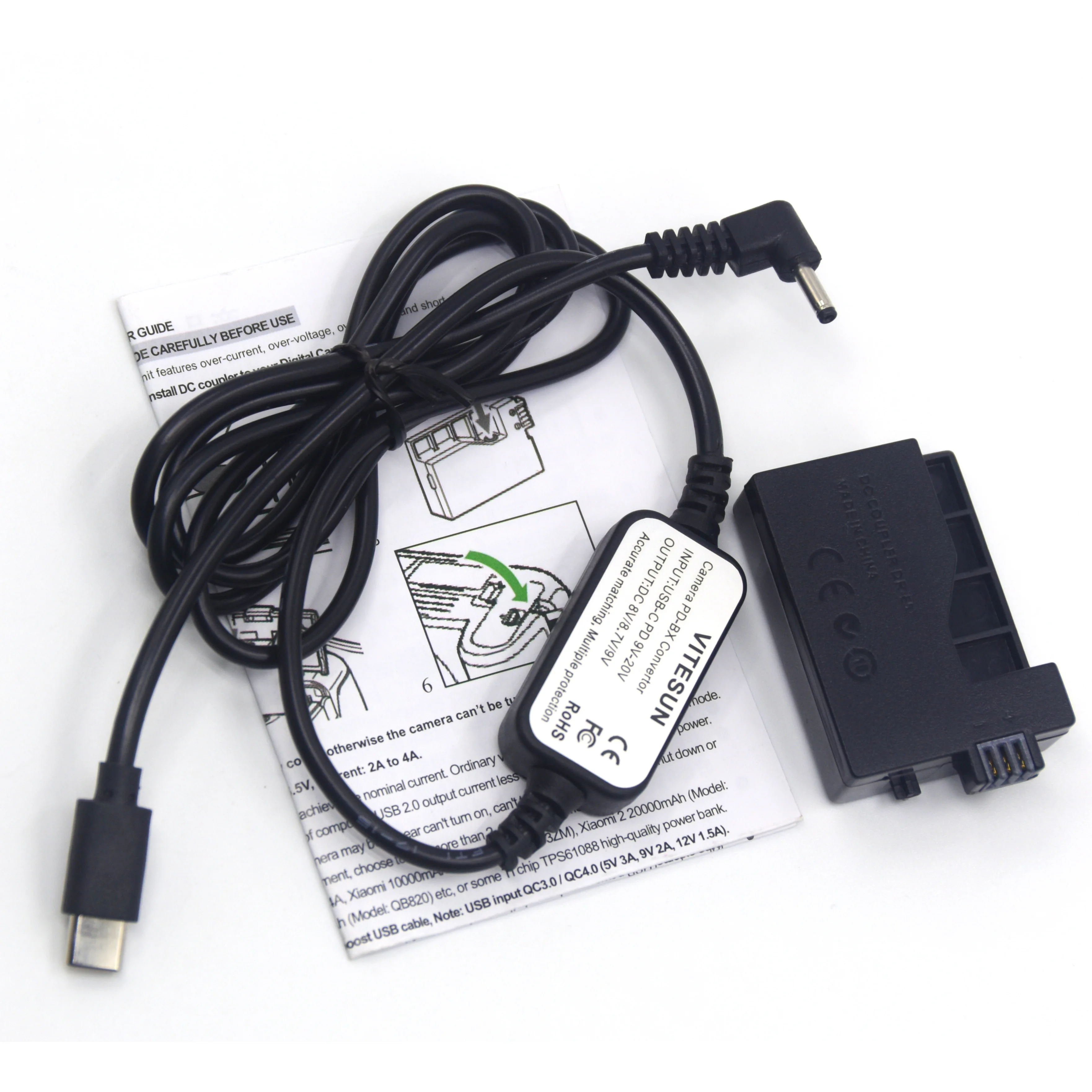 LP-E5 Dummy Battery DR-E5 DC Coupler ACK-E5 Mobile Power Charger USB Cable 5V3A Adapter for Canon EOS 450D 500D 1000D XS XSi T1i