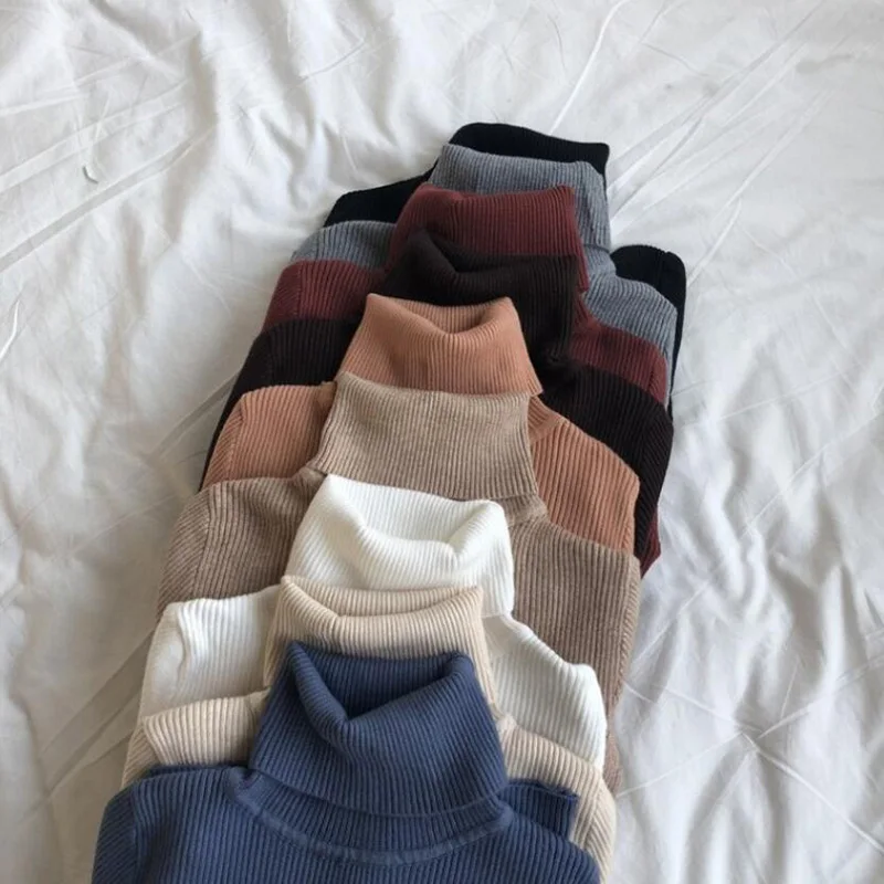

Women Sweaters 2020 Autumn Winter Tops Korean Slim Women Pullover Knitted Sweater Jumper Soft Warm Pull Femme
