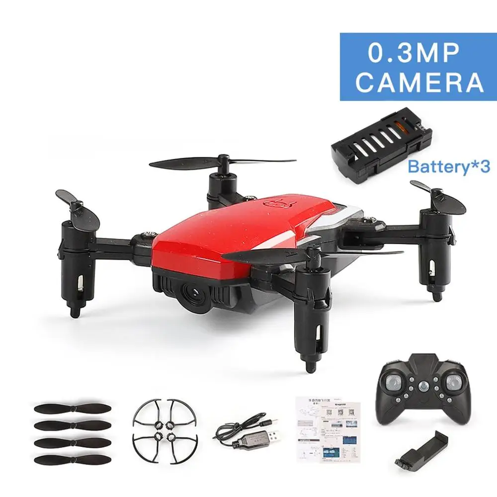 LF606 Квадрокоптер мини-Дрон с камерой 720P FPV Профессиональная HD Складная камера дроны высота удержания детей ChristmsToy - Цвет: 480P Red 3 Battery