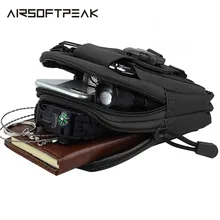 AIRSOFTPEAK Тактический мешок Molle Поясная сумка Спортивный подсумок Военный комплект Телефонный чехол для Iphone 7 Сумки для охоты