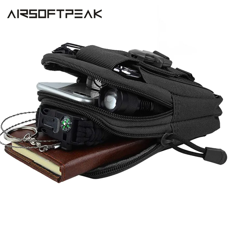 AIRSOFTPEAK Тактический мешок Molle Поясная сумка Спортивный подсумок Военный комплект