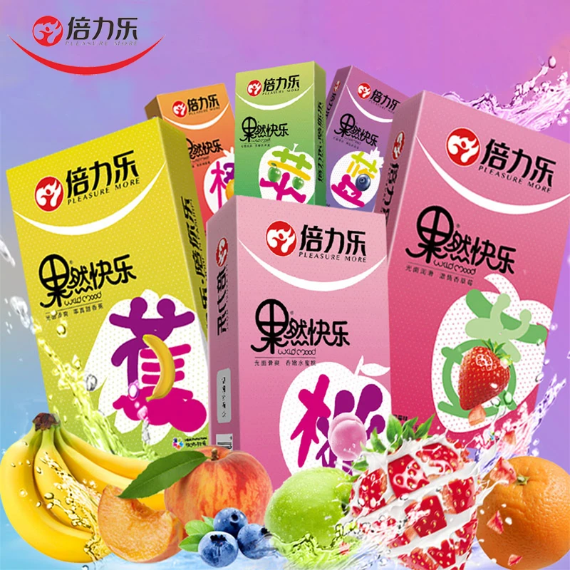 Beilile 10 шт. презервативы с фруктовым вкусом для мужчин клубничным черничным