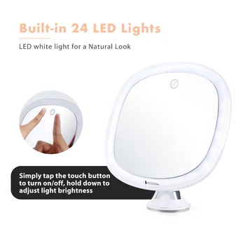 

Bathroom Led Makeup Mirror 360° Rotatable Cosmetic Mirror with Touch Dimmer Switch Convenience Women Lady Household NEW