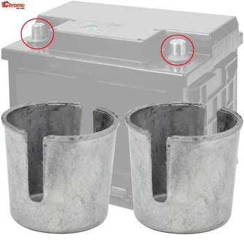 2Pcs 자동차 자동 트럭 배터리 게시물 수리 Shims 아래로 착용 게시물 느슨한 터미널 게시물 도구 액세서리 부품 긍정적 인 부정적인
