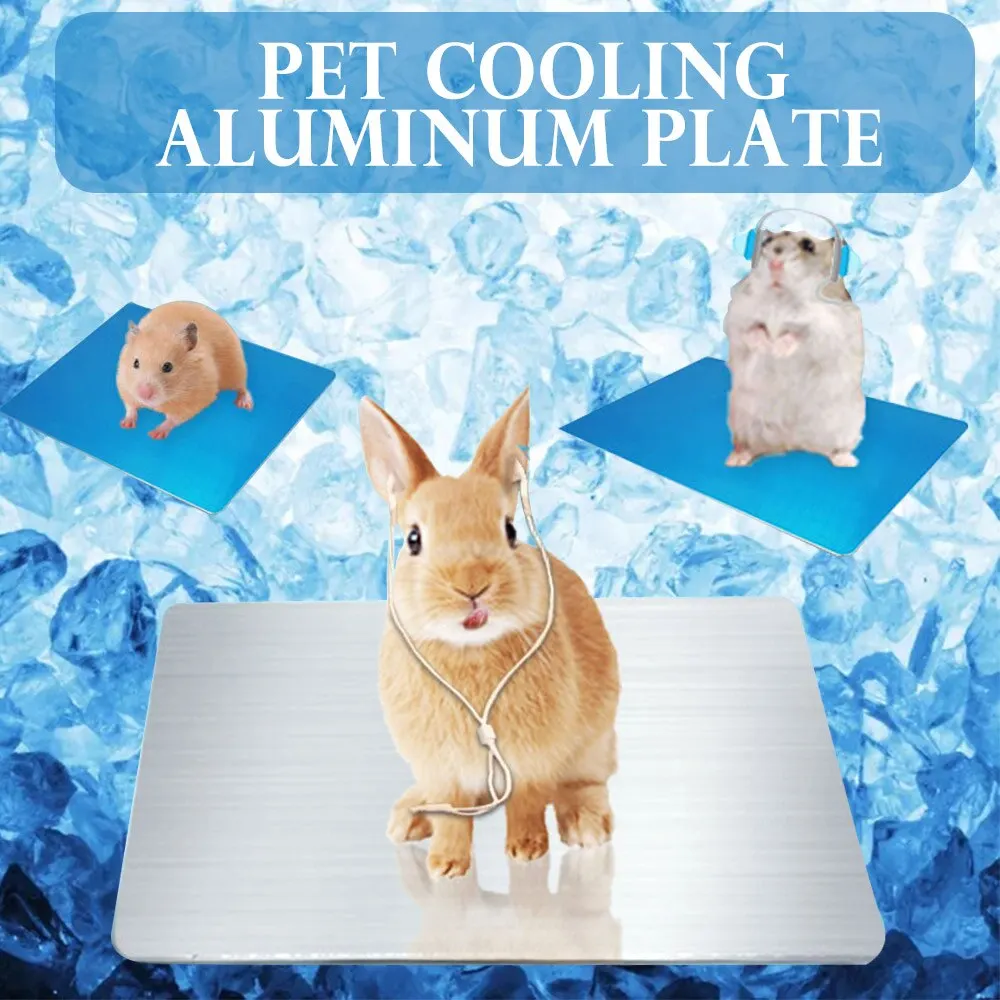 

Multifunctional Summer Hamsters Ice Bed Small Animal Aluminum Alloy Hygienic Rabbits Pad Pet Cooling Mat Cage Bed Pad