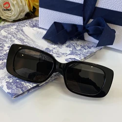 2022 Italy Luxury Brand Women's Sunglasses Acetate Frame Elegant Small Square Eyewear Designer Female Trendy Fashion Glasses