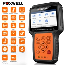 Foxwell nt650 elite obd2 scanner automotivo abs srs dpf óleo redefinir leitor de código profissional obd ferramenta diagnóstico do carro obd2 scanner