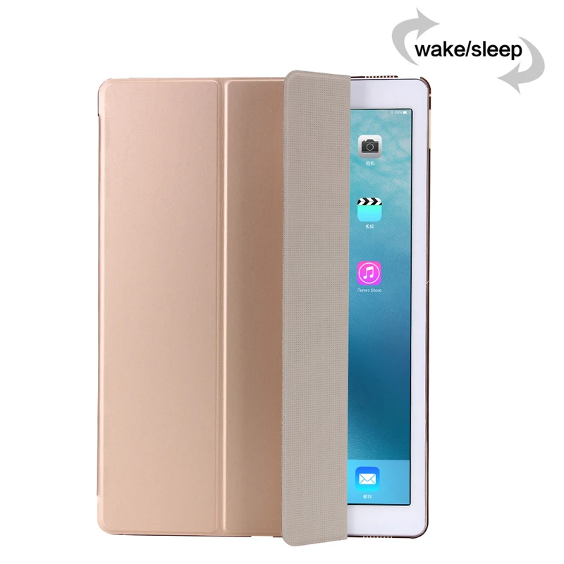 Для iPad Air Air2 Флип кожаный чехол iPad 9,7 прозрачный PC задняя крышка корпуса Магнитная подставка смарт-чехол для iPad5 6