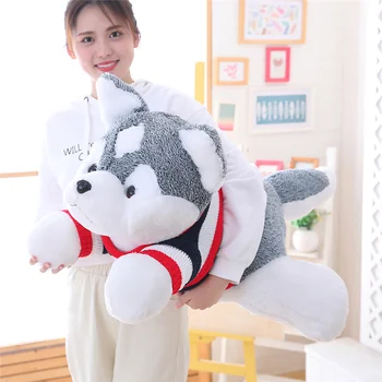 

Big Size Plush Husky Toy Stuffed Animal Dog Doll Soft Kids Sleeping Pillow Plush Pillow Sofa Cushion Toys Girl Birthday Gift