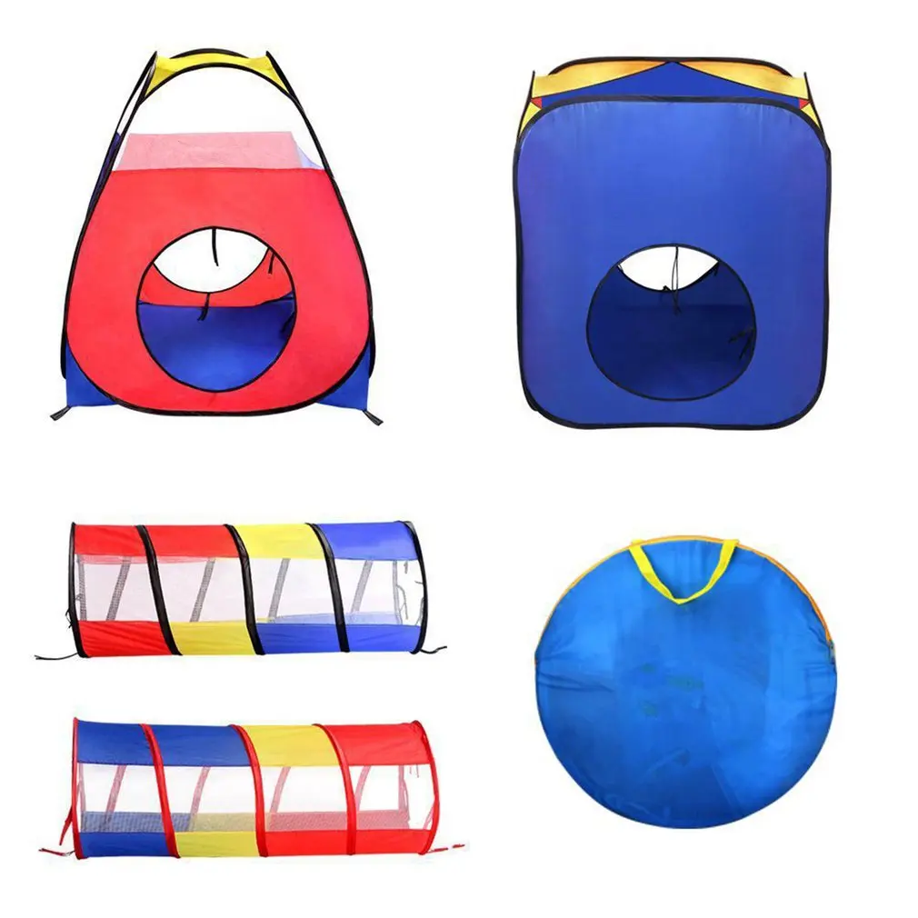 

4 In One Children Indoor And Outdoor Crawling Tent Folding Game House Tent Throw Basketball Pool Toy
