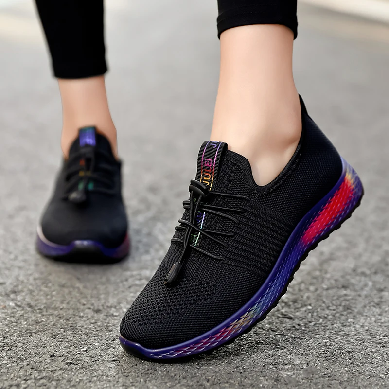 

Women Casual Shoes Fashion White Vulcanized Shoes Breathable Walking Mesh Sneakers Women Shoes Chunky Sneakers Tenis Feminino