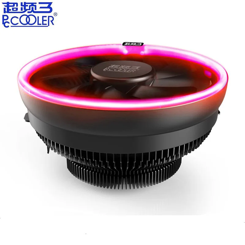 

Pccooler 12cm LED Blue Red Aperture CPU Cooler 12cm PWM Fan Silent For AMD AM3 AM4 Intel 775 115X CPU Cooling Radiator Quiet