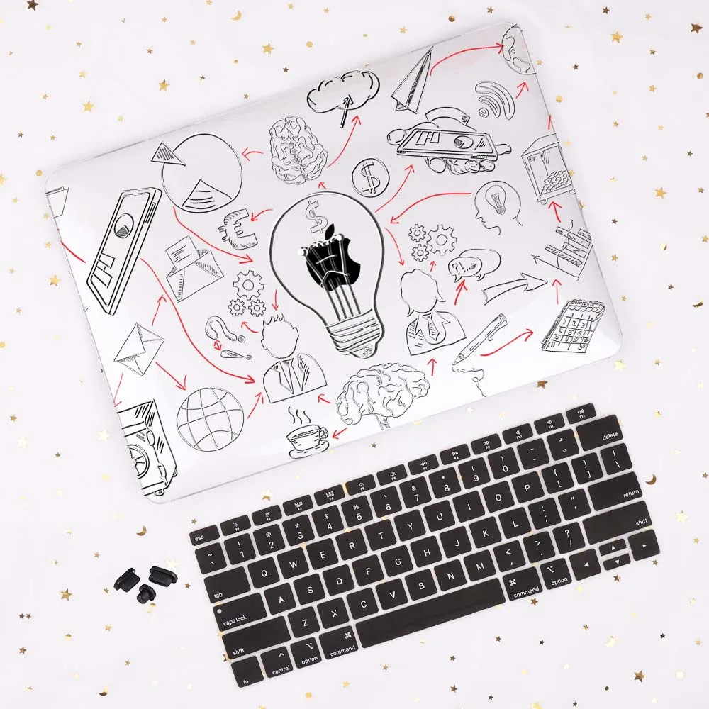 Чехол для ноутбука MacBook Pro, 16 дюймов, A2141, сенсорная панель, пластиковый узор, Жесткий Чехол для Mac book Air Pro 13, A2159, A1932