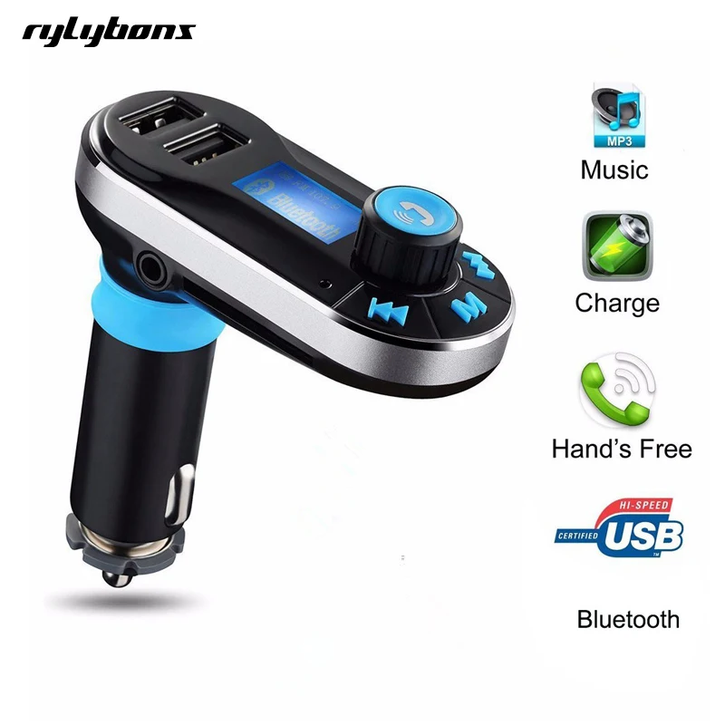Беспроводной Bluetooth fm передатчик rylybons комплект громкой связи для автомобиля с