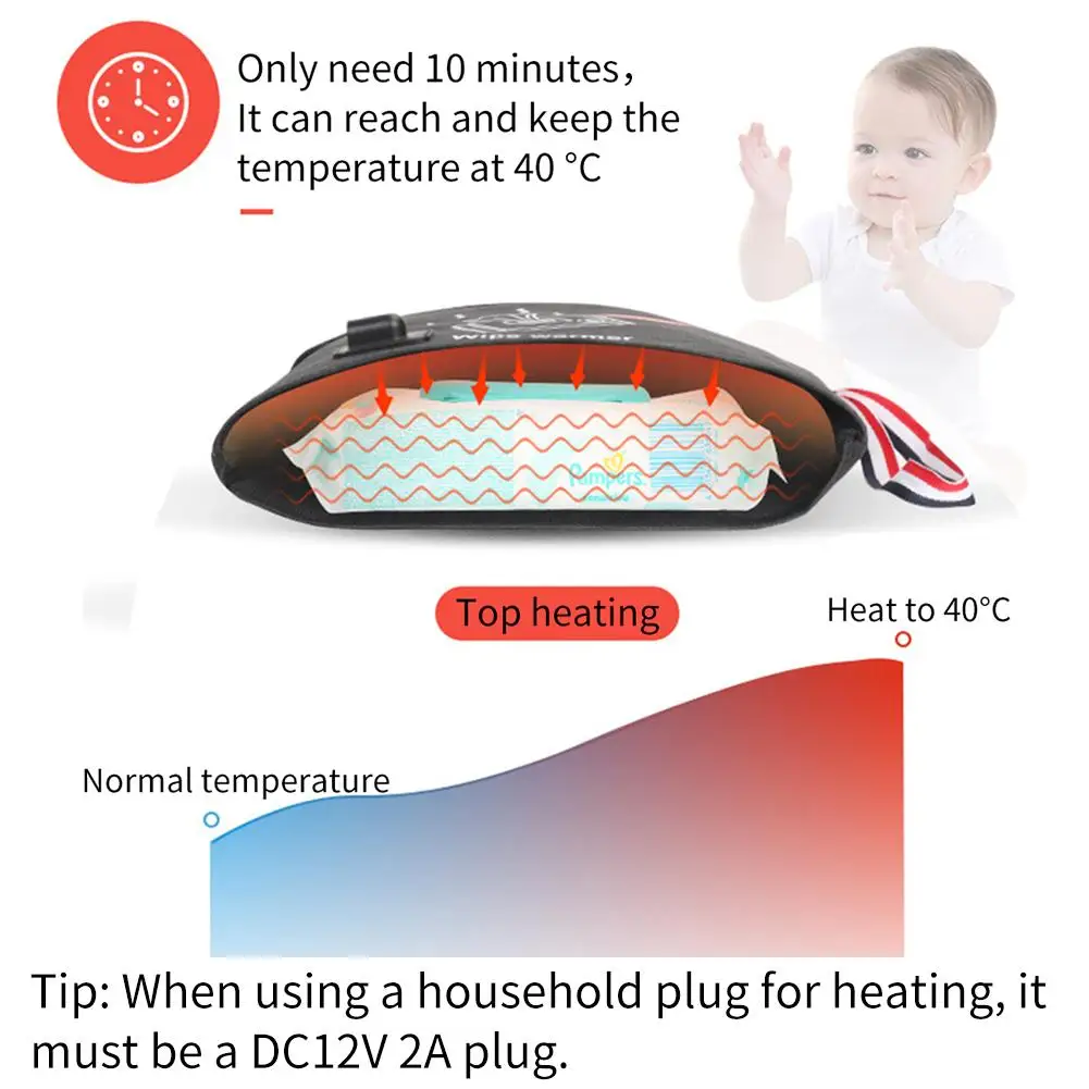 Портативные автомобильные салфетки подогреватель детские салфетки Отопление термостат сумка диспенсер для влажных полотенец детские салфетки нагреватель автомобильные аксессуары для ребенка
